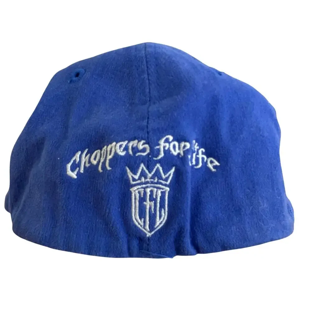 West Coast Choppers Blue‎ Vintage Fitted Hat Cap Choppers For Life FlexFit OSFM